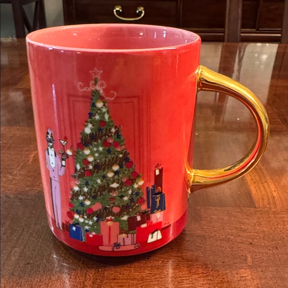 Indigo Vincent Moustache Le Grand Hotel Christmas Holiday Coffee Tea Mug Cup